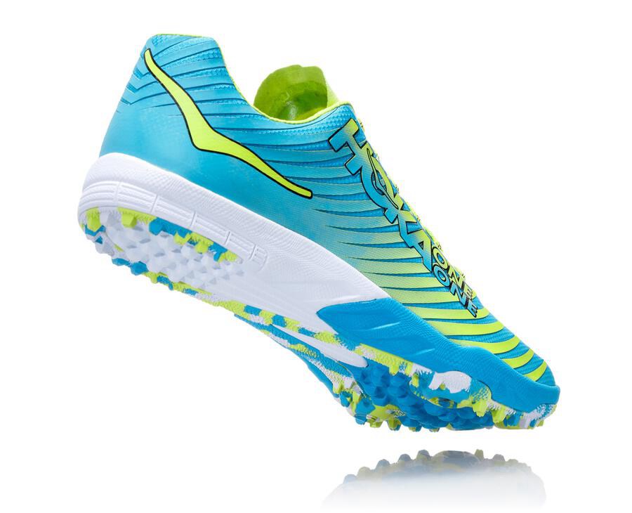 Spikes Atletismo Hoka One One Hombre Azules/Verdes - Evo Xc - YPEL68973